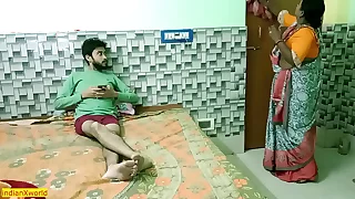 Indian teen boy fucking with hot beautiful maid Bhabhi&excl; Unbroken homemade sex